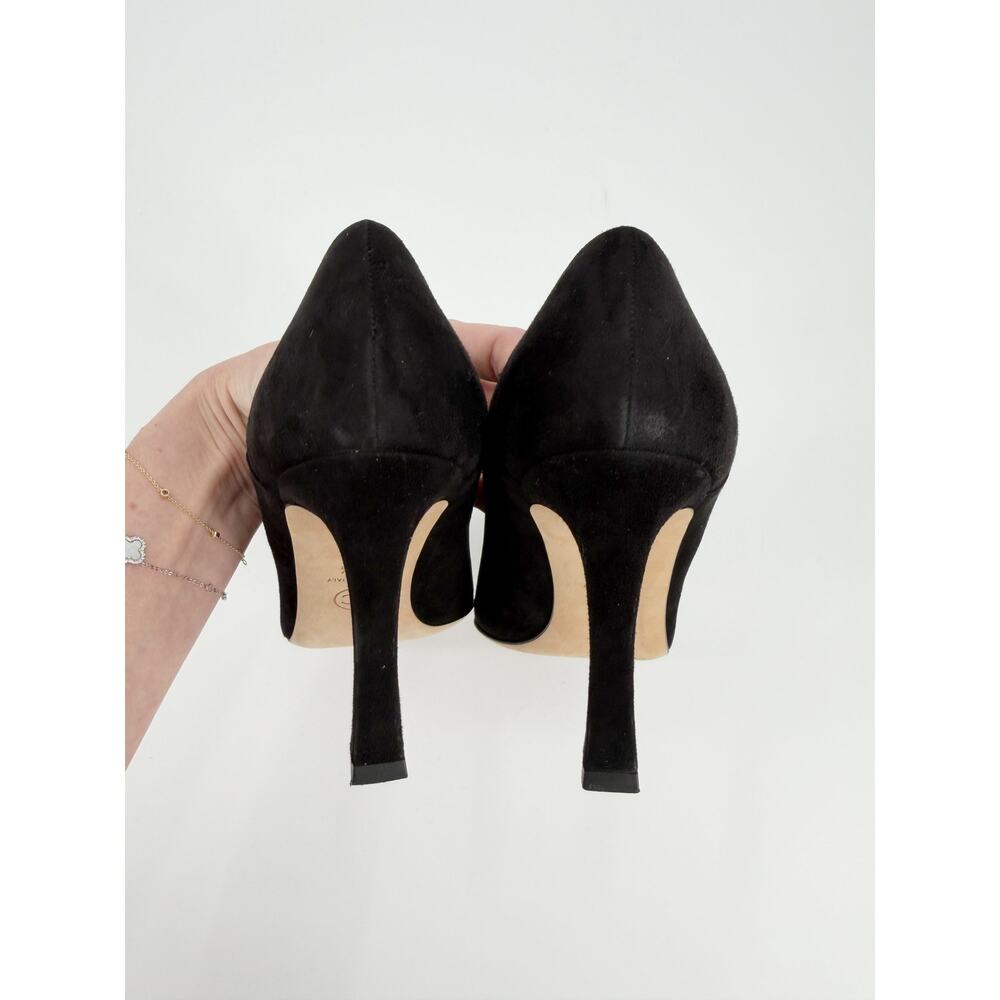 Chanel Cap Toe Pumps Fall Winter 2021 Black Suede Grosgrain Heels 38.5 Dust Bag - Picture 4 of 9